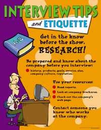 Get In The Know Before -- Research - Interview & Etiquette