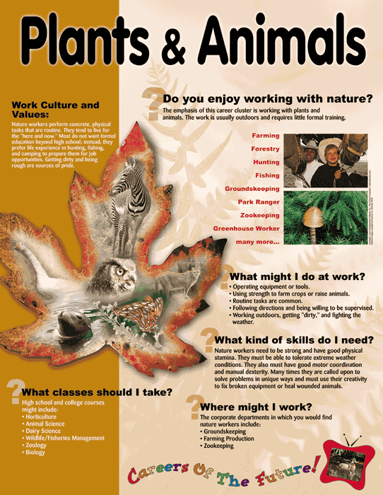 Plants & Animals - Careers Of The Future