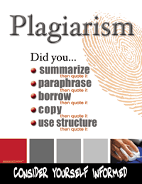 Plagiarism Poster Set - Click Image to Close