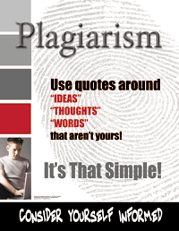 Plagiarism Poster Set - Click Image to Close