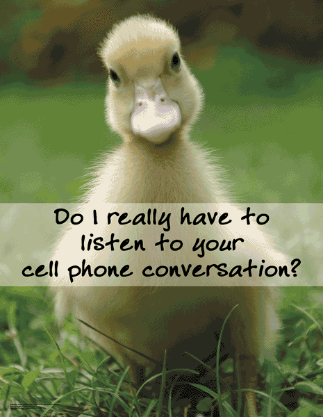Do I Really Have To Listen To Your Cell Phone Conversation?