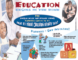 Education Begins In The Home - Parenting Poster Tips