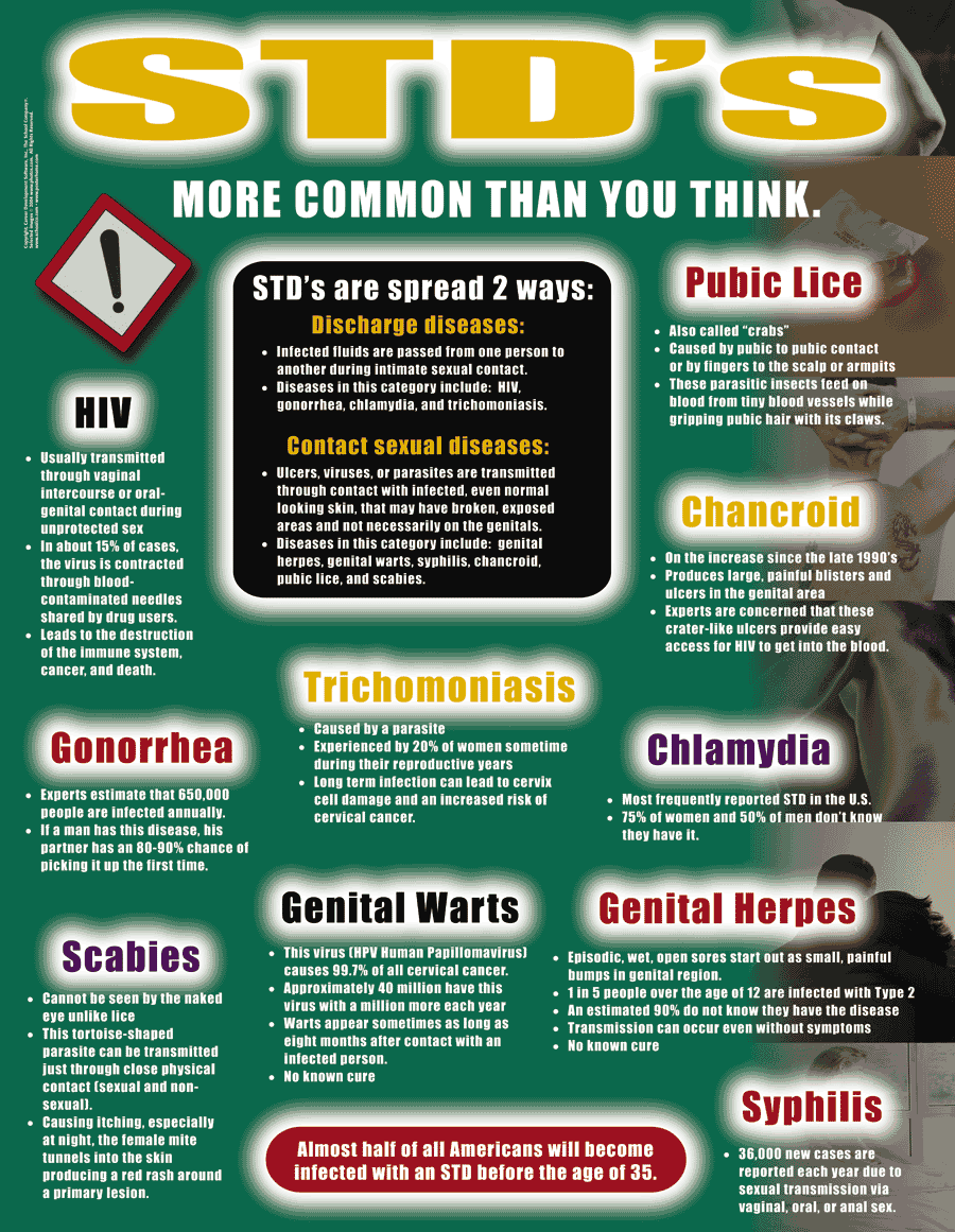 STD's - Health Issues Poster & Handout