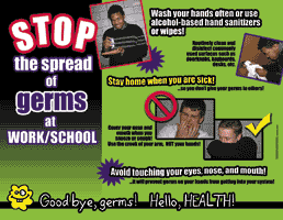 Good Bye, Germs! Hello, Health! Posters & Handouts - Click Image to Close