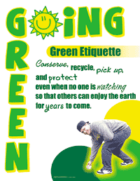 E-Green Your E-Waste - Going Green Poster - Click Image to Close