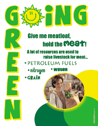 Give Me Meatloaf, Hold The Meat - Going Green Poster