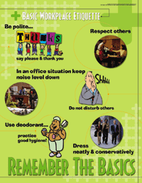 Basic Workplace Etiquette Poster Set