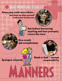 Basic Workplace Etiquette Poster Set - Click Image to Close